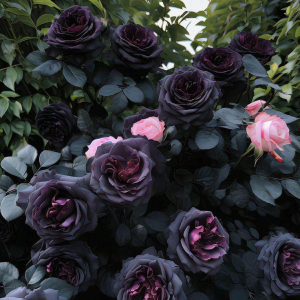 Роза Черная купить по цене от 450р. в интернет-магазине «Посадика» с доставкой почтой в в Клинцые и по всей России – [изображение №1].