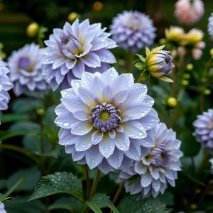 Георгин Акварель купить по цене от 680р. в интернет-магазине «Посадика» с доставкой почтой в в Клинцые и по всей России – [изображение №1].