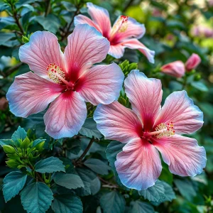 Гибискус садовый Тропикал Сан купить по цене от 293р. в интернет-магазине «Посадика» с доставкой почтой в в Клинцые и по всей России – [изображение №1].