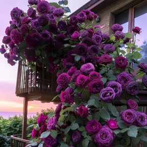 Роза Плетистая Плум Пэшн купить по цене от 610р. в интернет-магазине «Посадика» с доставкой почтой в в Клинцые и по всей России – [изображение №1].